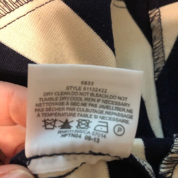 Tory Burch Augusta Fitted Striped Dress Nautical Size Small - Picture 12 of 14